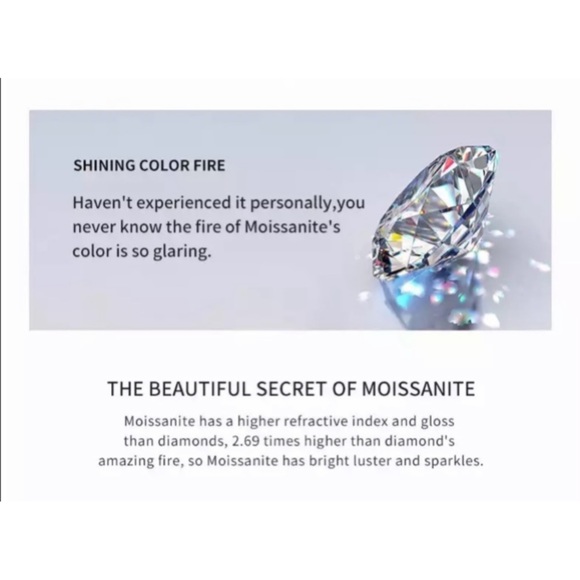 Moissanite Cross Pendant - Picture 5 of 6